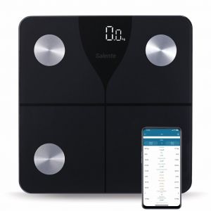 EVOLVEO Salente SlimFit, osobní diagnostická fitness váha, Bluetooth, černá