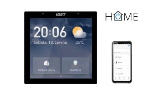 iGET HOME GW6 Control 4" LCD Gateway - brána Wi-Fi/Bluetooth/Zigbee 3.0, Philips HUE,Tuya,