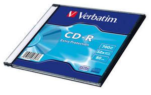 Verbatim CD-R, 43347, DataLife, 1-pack, 700MB, Extra Protection, 52x, 80min., slim box, p