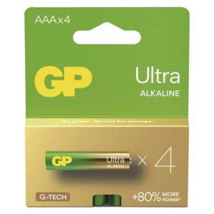 Baterie alkalická, AAA, 1.5V, GP, blistr, 4-pack, ULTRA