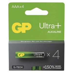 Baterie alkalická, AAA, 1.5V, GP, blistr, 4-pack, ultra plus