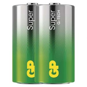 Baterie alkalická, LR14, 1.5V, GP, fólie, 2-pack, SUPER, malý monočlánek