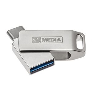 MyMedia MyDual USB 3.2 Gen 1, 16GB, 69268, stříbrný, 69268, USB A / USB C, s otočnou krytk