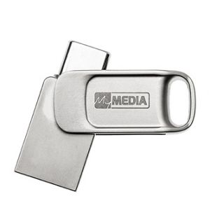MyMedia MyDual USB 2.0, USB 2.0, 32GB, stříbrný, 69266, USB A / USB C, s krytkou