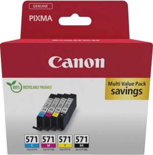 CANON CARTRIDGE CLI-571 C/M/Y/BK MULTI-PACK SEC pro MG575x, MG68x, MG775x, TS505x, TS605x,