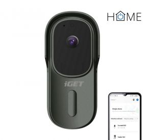 iGET HOME Doorbell DS1 Anthracite - WiFi bateriový videozvonek, FullHD, obousměrný zvuk, C