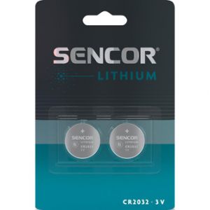 Baterie lithiové, CR2032, 3V, Sencor, blistr, 2-pack