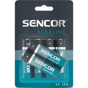 Baterie alkalická, AA, 1.5V, Sencor, blistr, 6-pack