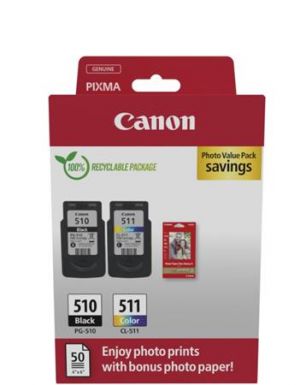 Canon CARTRIDGE PG-510/CL-511 PVP pro PIXMA iP2700, MP230, 240, 250, 260, MP49x, MX320, 33