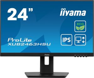 24" iiyama XUB2463HSU-B1:IPS,FHD,HDMI,DP,HAS