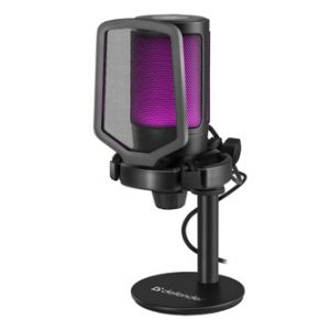 Defender, streamovací mikrofon, IMPULSE GMC 600, ovládání hlasitosti, černý, RGB podsvícen