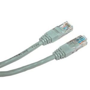 Síťový LAN kabel UTP patchcord, Cat.5e, RJ45 samec - RJ45 samec, 7 m, nestíněný, šedý, Log