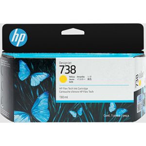 HP 738 - 130 ml - ?lutá - originální - DesignJet - inkoustová cartridge - pro DesignJet T8