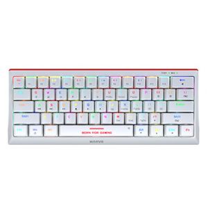 MARVO KG962G WH EN - R, klávesnice US, herní, mechanická typ drátová (USB), bílá, RGB, čer