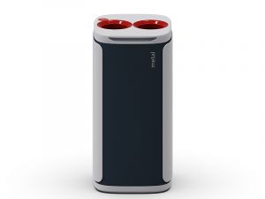 KOBRA WASTEE Červená odpadní nádoba na kov, 60L