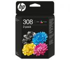 HP originální ink 6L6S6UE, HP 308, black/color, 160/120str., 2-pack