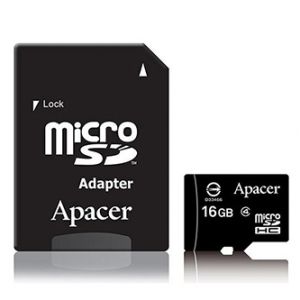 Apacer paměťová karta Secure Digital Card, 16GB, micro SDHC, AP16GMCSH4, Class 4, bulk bez