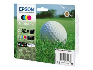 Epson 34XL - 4-balení - XL - černá, žlutá, azurová, purpurová - originální - blistr s RF /