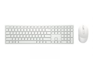 Dell Pro KM5221W - Klávesnice a sada myši - bezdrátový - 2.4 GHz - QWERTY - britská - bílá