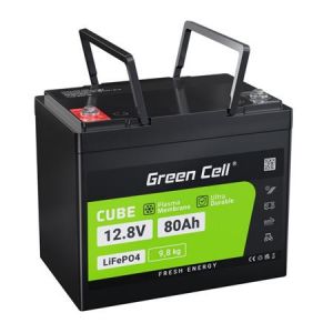 Green Cell® LiFePO4 baterie 12,8V 80Ah 1024Wh LFP lithiová baterie 12V s BMS pro fotovolta
