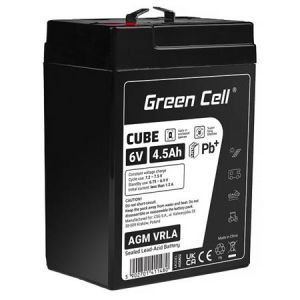 Green Cell CUBE AGM IP54 6V 4Ah VRLA Battery Gel deep cycle scooter mower boat barge mower