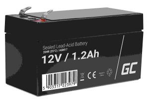 Green Cell AGM VRLA 12V 1.2Ah maintenance-free battery for the alarm system, cash register