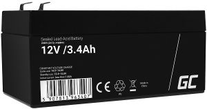 Green Cell AGM VRLA 12V 3.4Ah maintenance-free battery for the alarm system, cash register