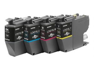 Brother LC421XL - 4-balení - XL - černá, žlutá, azurová, purpurová - originální - inkousto