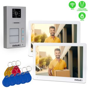 EVOLVEO DoorPhone 20-2W - 2 drátový videotelefon s aplikací pro dvě domácnosti a 32GB pamě