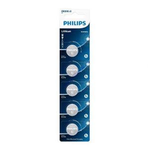 Baterie lithiová, CR2016, CR2016, 3V, PHILIPS, blistr, 5-pack, CR2016P5/01B, knoflíková, 7
