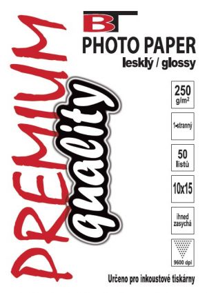 BT fotopapír lesklý 10x15 - 250g (50listů)