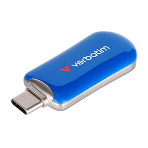 Verbatim USB flash disk, USB C, 512GB, Plectra, modrý, 30235, USB C