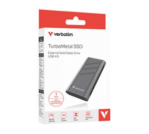 SSD Externí Verbatim TurboMetal SSD, 32021, 1000GB, Nero Backup, Stříbrná, obsahuje USB C,