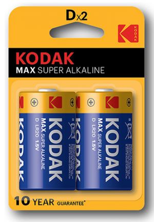 Kodak Jednorázová alkalická baterie LR20, 2-pack