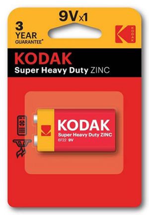 Kodak Jednorázová zinkochloridová baterie 9VA, 1-pack