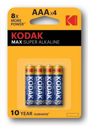 Kodak Jednorázová alkalická baterie AAA, 4-pack