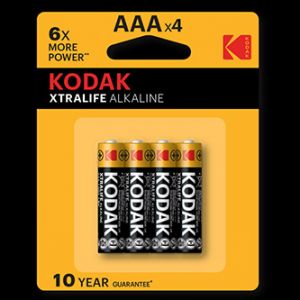 Kodak Jednorázová alkalická baterie AAA, 4-pack