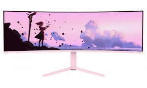 AROZZI NOVA herní monitor 49" 49TUW165 Pink/ LED/ 5120x1440/ 165Hz/ VA/ 3000:1/ 1ms/ 2xHDM
