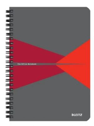 Leitz zápisník Office A5 čtverečkovaný, drátěná vazba, PP desky