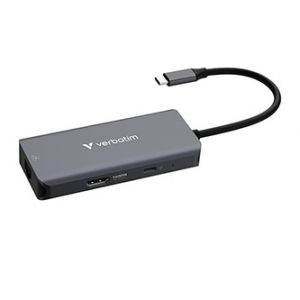 USB-C víceportový rozbočovač Essentials 6-port, 32157, šedý, délka kabelu 18,8cm, Verbatim