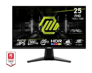 MSI MAG/255XF/24,5"/IPS/FHD/300Hz/0,5ms/Černá/3R