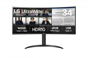 LG UltraWide/34WR55QK-B/34"/VA/wQHD/100Hz/5ms/Černá/2R