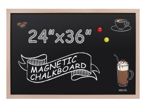 Černá tabule na křídy v dřevěném rámu 86x56 cm