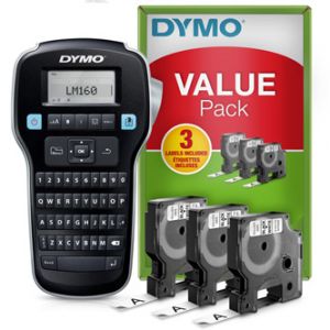 Tiskárna samolepicích štítků Dymo, LabelManager 160, PROMO 3x páska D1 12mm x 7m