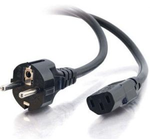 Elo Cable, 1.8 meter, CEE 7/7 (European Standard) male plug to C13 (US standard) female co