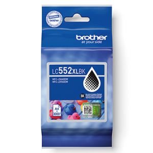 Brother originální ink LC552XLBK, black, 3000str.