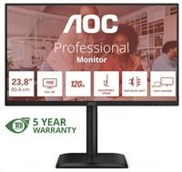 AOC LCD 24E4CV 23,8" IPS/1920x1080@120Hz/4ms/300cd/HDMI/DP/4xUSB/USB-C/USB-C dock/RJ45/Rep