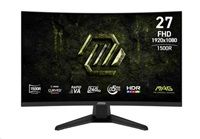 MSI LCD MAG 275CF X24, 27", 1920x1080, Rapid VA, 0,5 ms, VESA 100x100, Black