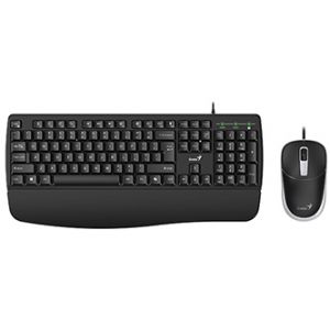 Genius KM-123 sada klávesnice drátová (USB) CZ/SK, černá s optickou myší