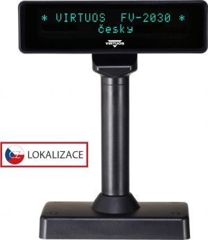 VFD zák.displej FV-2030B 2x20, 9mm,Serial, černý